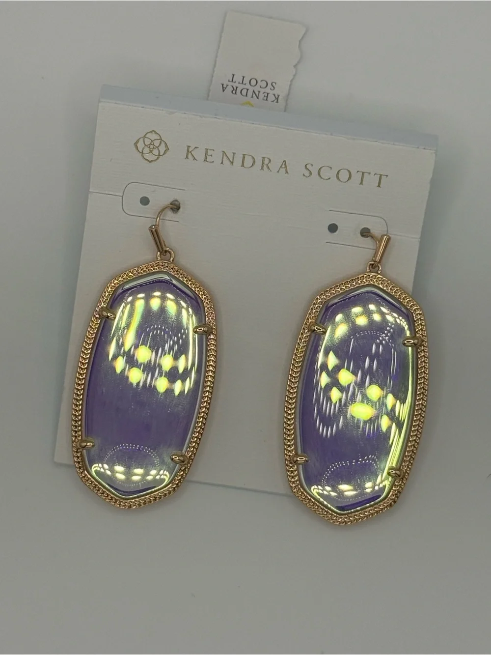 Kendra Scott RSG dichroic glass Iridescent danielle Drop Earrings